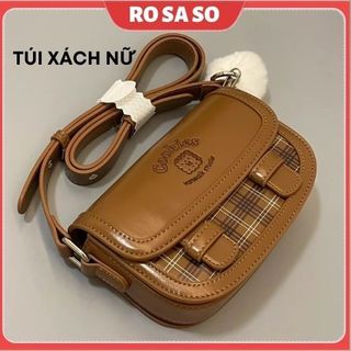 Túi xách nữ mini vừa điện thoại đeo chéo đeo vai bầu kẻ đẹp đi làm đi chơi tiện lợi ROSASO TX121