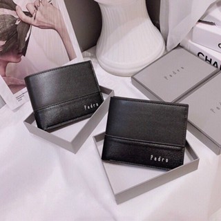 [ Fullbox + Túi Hãng] Ví Da Nam Pedro Cao Cấp - Ví Nam Ngang Full Hộp Và Túi Xách Giấy Hãng Sang Trọng Làm Quà Tặng