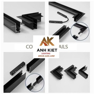 Bộ phụ kiện cho hệ đèn ray nam châm , cáp nối điện, nối góc v cho đèn led nam châm