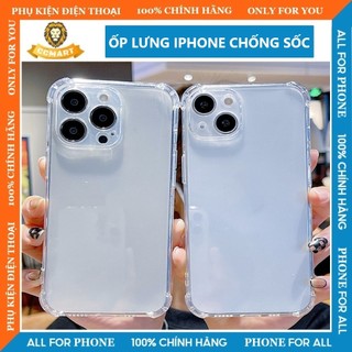 Ốp lưng iphone TPU Silicon Mềm Bảo Vệ Bốn Góc Màu Trong Suốt Siêu Chống Sốc 7plus/8plus/xs/11/12/13/14/15/pro//promax