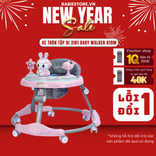 XE TRÒN TẬP ĐI 2IN1 BABY WALKER 619M CHO BÉ