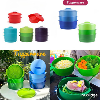 Xửng hấp 3 tầng xanh lá- Xanh Blue- Xửng tím Steam It- Tupperware chính hãng