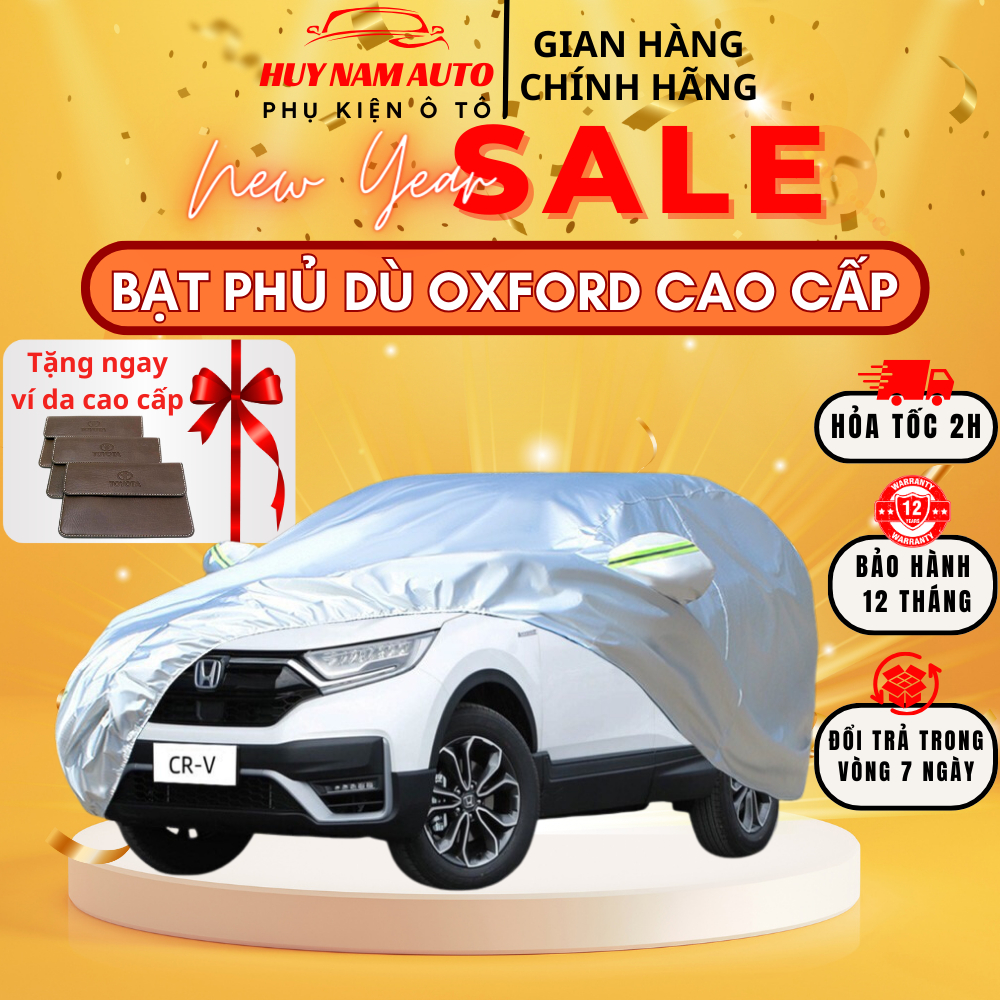 Bạt Phủ Ô Tô Vải Dù Cao Cấp Chống Nóng, Chống Mưa, Chống Xước Xe Cho Xe 4 Chỗ 5 Chỗ 7 Chỗ , Bạt Phủ Ô Tô HUY NAM AUTO