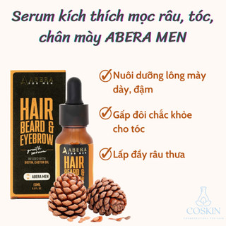 Serum kích mọc tóc & râu & chân mày abera men chính hãng| coskin