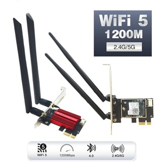 Card WIFI Intel AC 7265/8265 Chuẩn M2 5Ghz 1200Mbs, Bluetooth 4.0 cho PC, Laptop