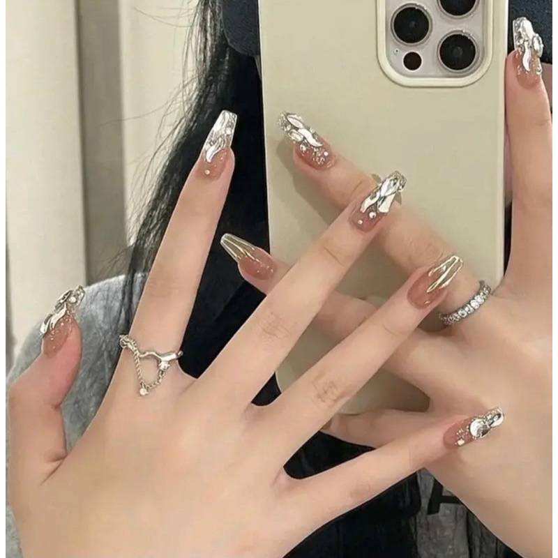 Nailbox full đá mix crom