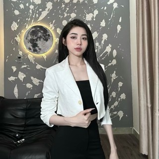 Ak09 - áo khoác vest lửng croptop vân sóng ngọc lucie