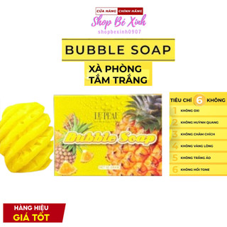 Xà phòng tắm trắng Bubble Soap Le'Peau kích trắng da trắng thơm 65g