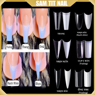  Túi 500 móng tip form nhọn form thang form vuông form bầu form hàn đẹp sẵn không cần dũa  túi 500 móng  