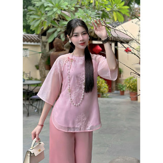 pháp phục đồ lam đi lễ đi chùa tơ cao cấp