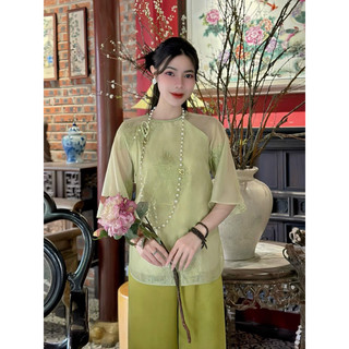pháp phục đồ lam đi lễ đi chùa tơ cao cấp