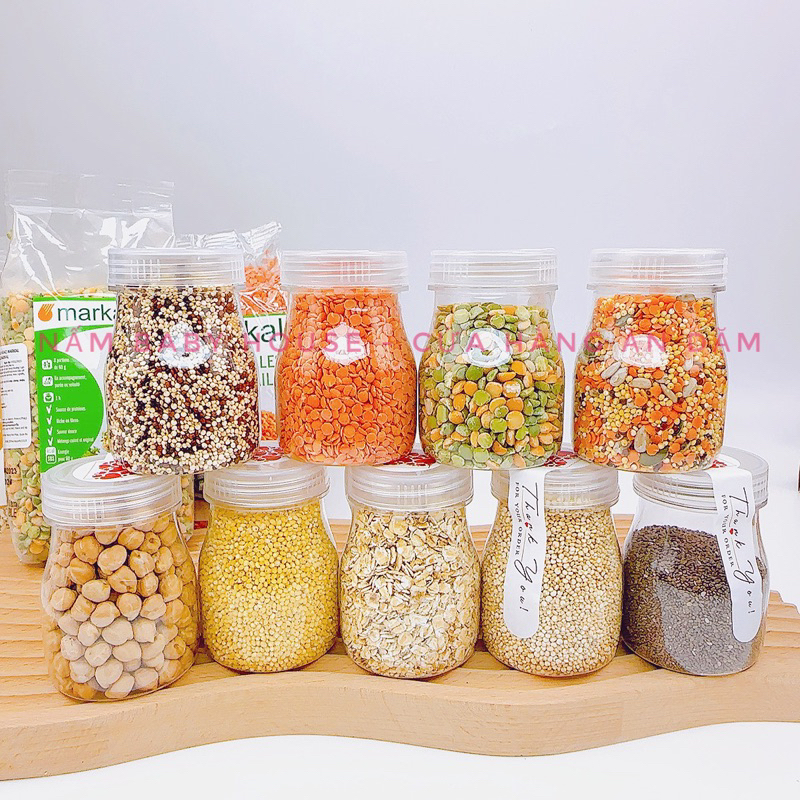 Hủ pet nhựa đựng hạt, gia vị , hủ sữa chua 100ml