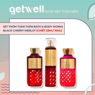 Mẫu thử Sản Phẩm Tắm Dưỡng Xịt Thơm Toàn Thân Bath & Body Works - BLACK CHERRY MERLOT