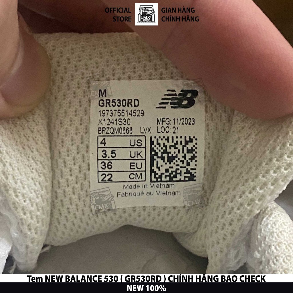 Giày 𝐍𝐞𝐰 𝐁𝐚𝐥𝐚𝐧𝐜𝐞 530 WHITE GOLD  - AUTHENTIC 100%