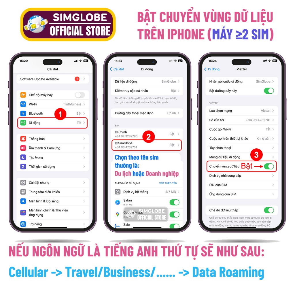 SIM DU LỊCH INDONESIA - BALI 3-30 NGÀY - KHÔNG GIỚI HẠN - KHÔNG CẦN KÍCH HOẠT - CÓ ESIM