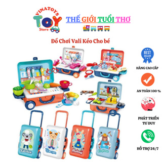 Đồ Chơi Vali Kéo Cho bé VINATOYS, Gồm 4 Thể Loại (Bác Sĩ, Đầu Bếp, Trang Điểm, Kỹ Thuật) Nhựa An Toàn Cho Bé
