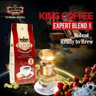 Cà phê rang xay expert blend king coffee túi 500g