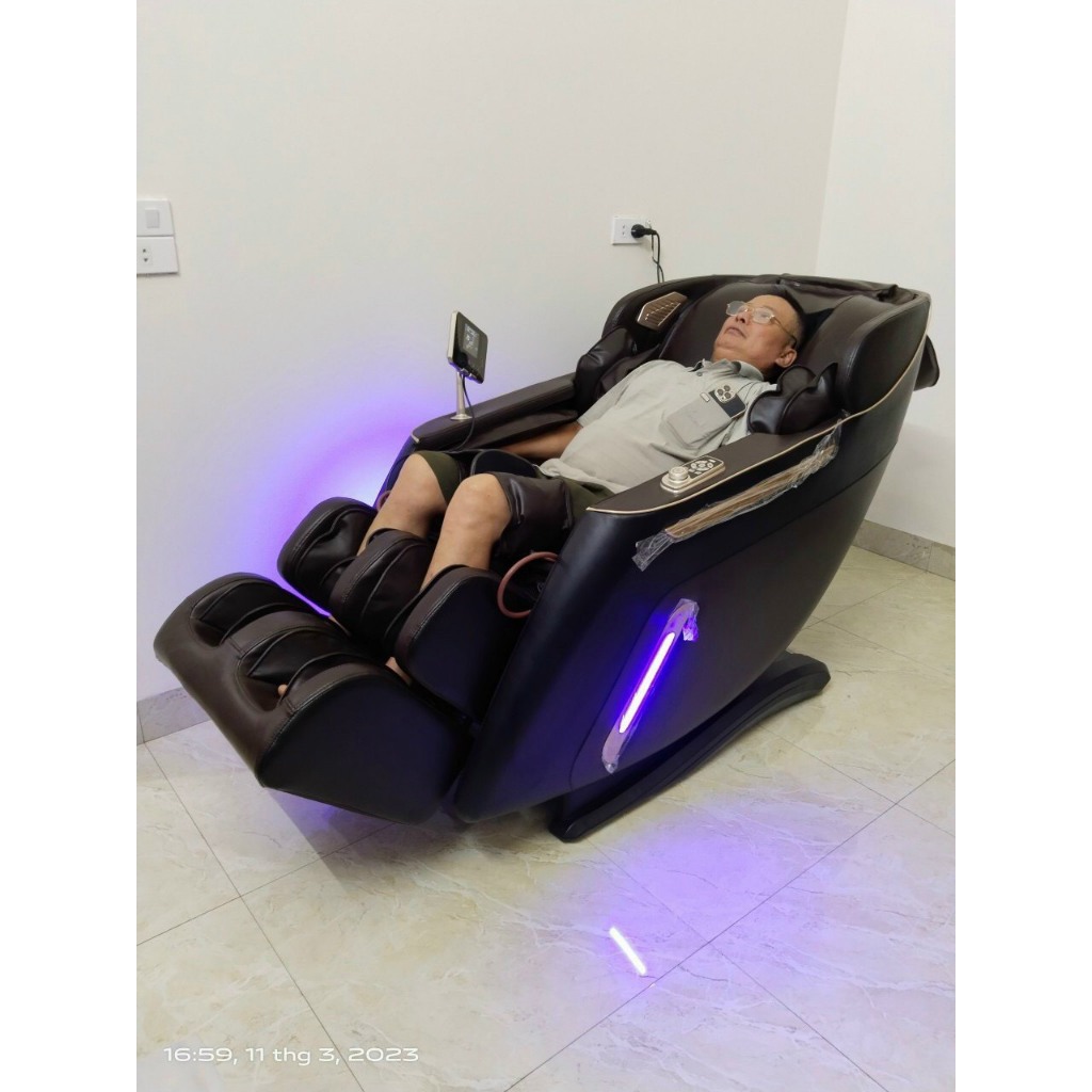 Ghế Massage toàn thân Nhật Bản Okinawa OS 328 - Công nghệ 4D, bi lăn silicon di chuyển, đk bằng giọng nói, 20 bài tập