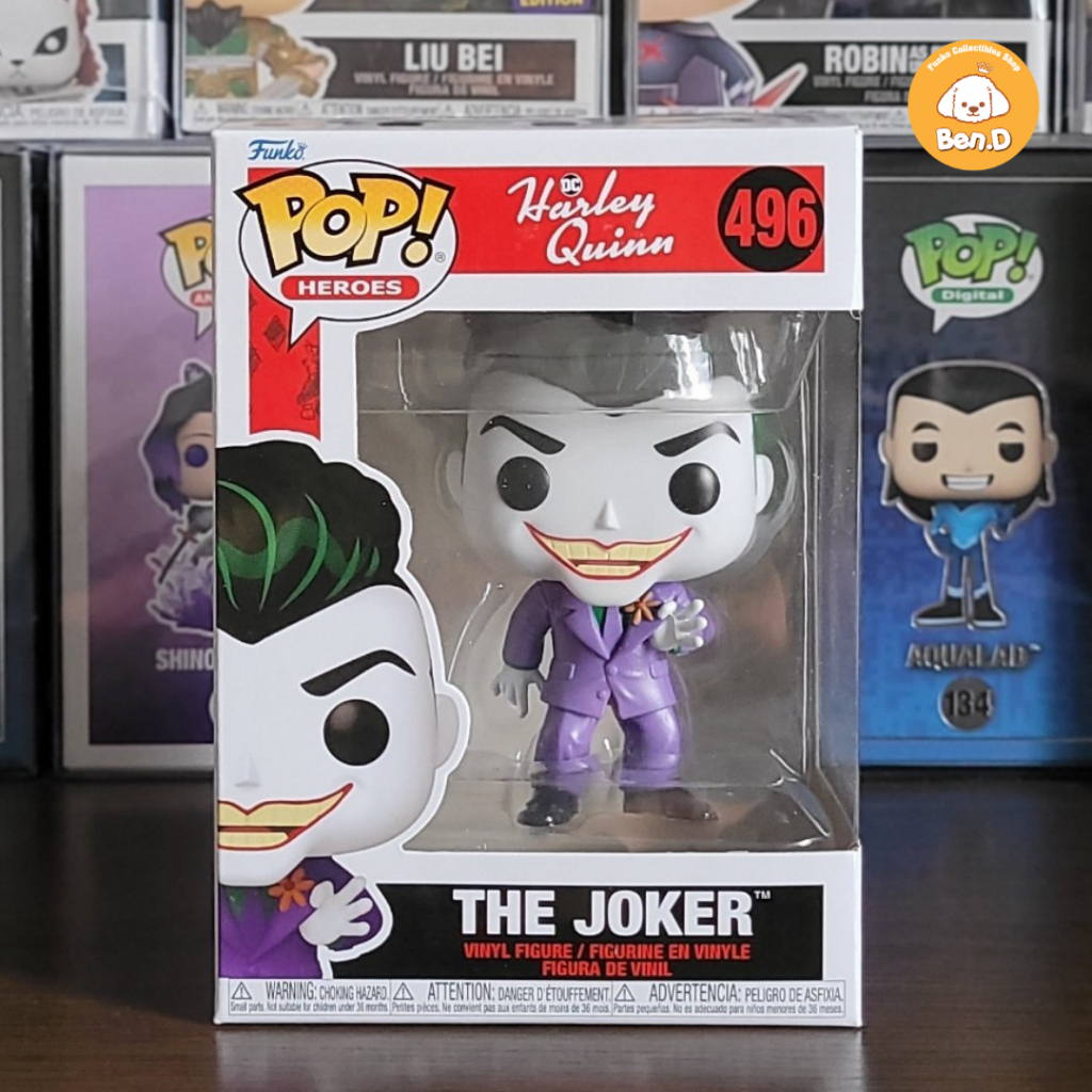 Mô hình chính hãng Funko Pop DC Heroes: Harley Quinn Animated Series - The Joker #496