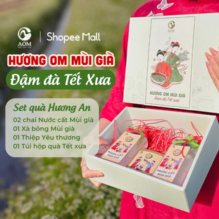 SET nước cất mùi già Dao đỏ OM NATURAL xà bông 350ML