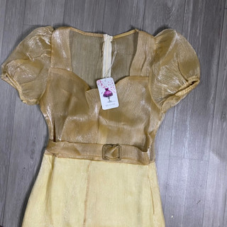 New đầm kiểu phối eo 68cm dài 92cm mã 193