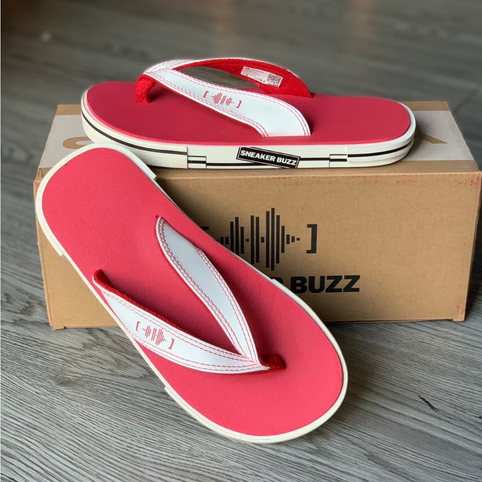 Dép Sneaker Buzz Plus xỏ ngón đỏ hồng quai trắng chính hãng 1SBS030