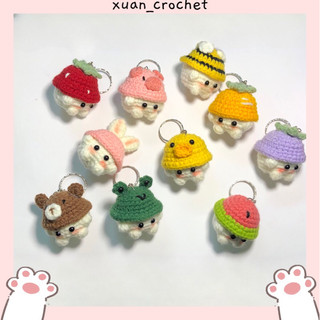 Móc Khoá Bé Nấm Mini Bằng Len Handmade Nhiều Mẫu Cute