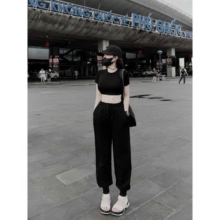 Set thể thao croptop phối màu cá tính