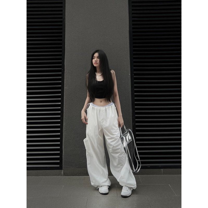 CESAR - NYLON CARGO PANT, QUẦN DÙ DÀI TÚI HỘP PHONG CÁCH Y2K