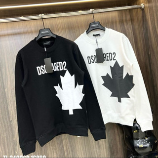 Áo Nỉ Sweater Nam Nữ DSQUARED2 Lá Nỉ Chân Cua In Chữ Ngang Ngực Bo Ống 2 Lớp Dày Dặn Basic Cho Các Boy Phố Hottrend 2024