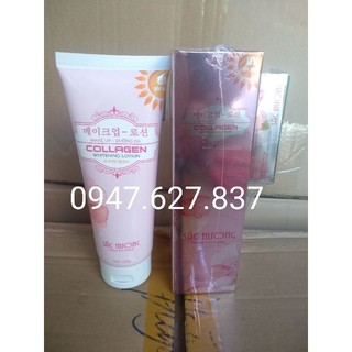 Kem body sắc hương collagen makup trắng da tặng nước tẩy trang