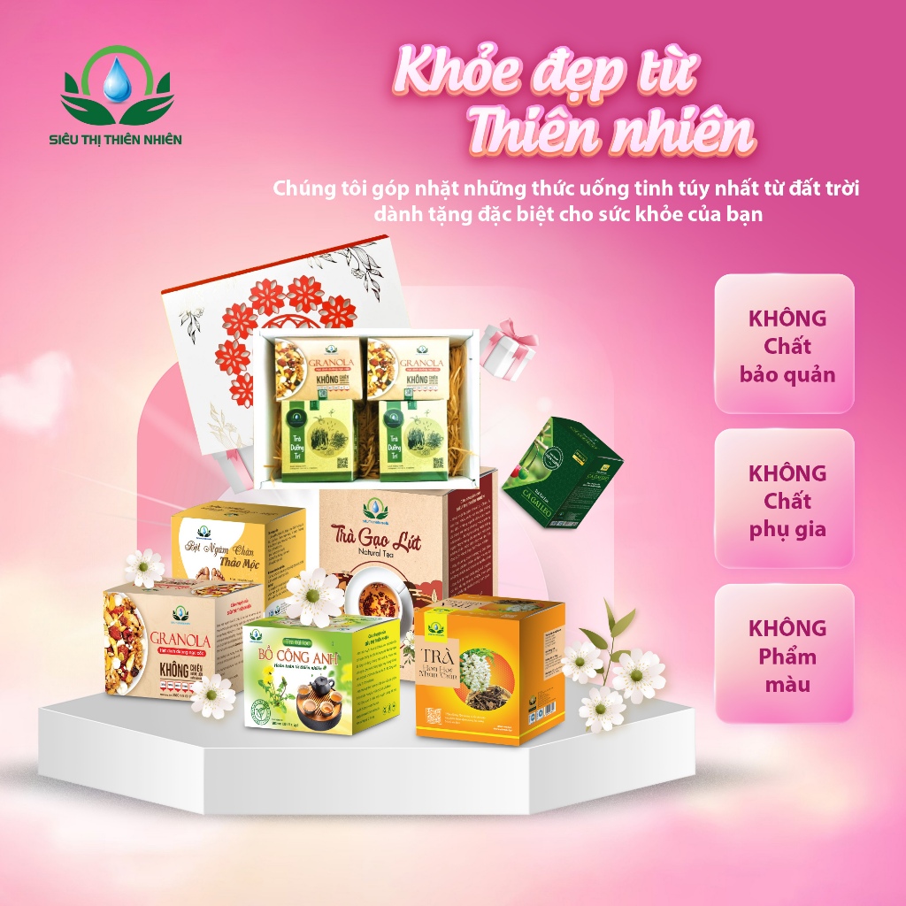 Trà Hoa Đu Đủ Đực Hộp 30 Túi Lọc Kích Thích Tiêu Hóa, Khỏi Viêm Họng Của Siêu Thị Thiên Nhiên