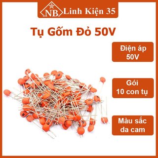 Tụ gốm đỏ 50v - gói 10 con