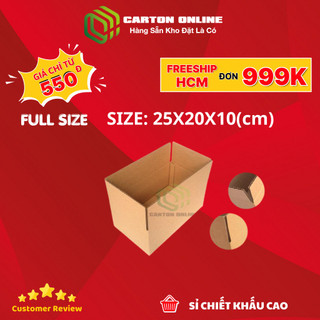 Thùng Carton  25x20x10 - Hộp Carton Giá Rẻ Tiện Lợi, Dễ Vận Chuyển – Cartononline