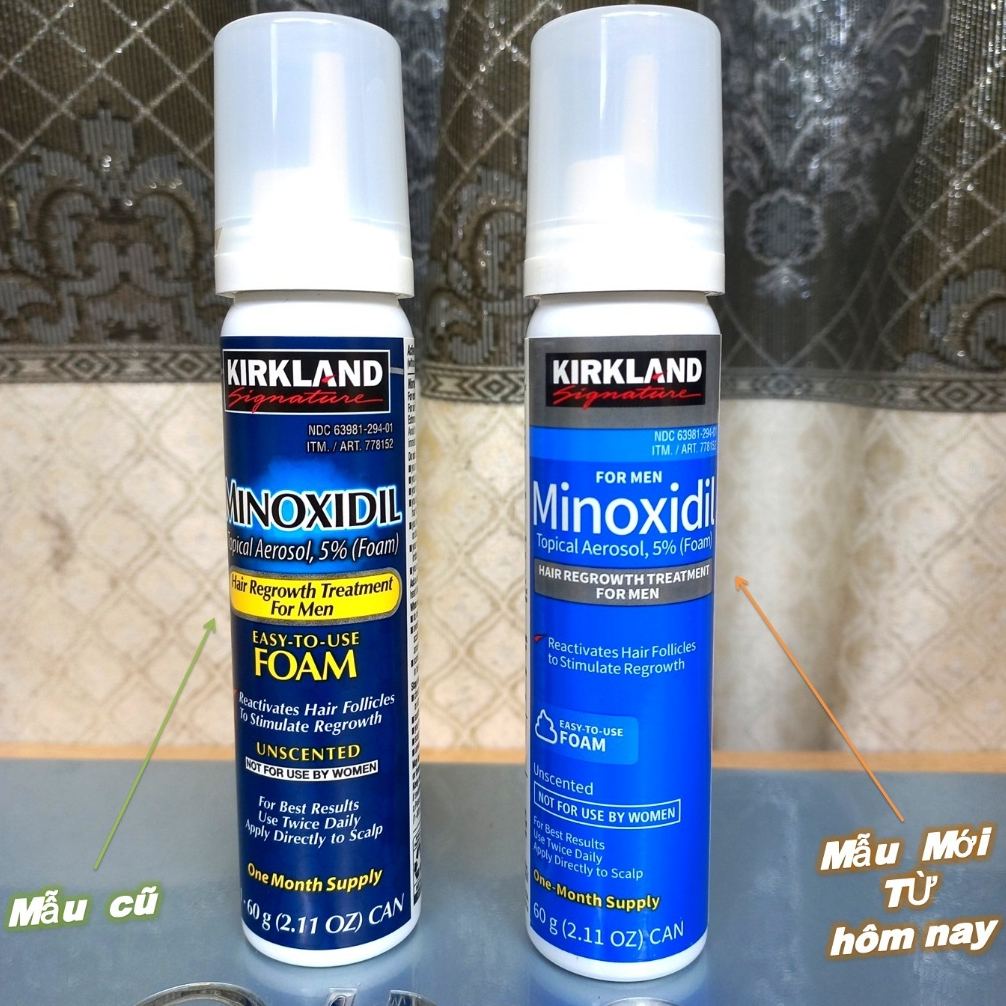 Dạng Bọtthoa ngoài Minoxidil 5% Kirkland USA mọc Tóc, mọc Râu ...