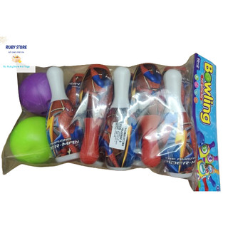 ĐỒ CHƠI BOWLING DORAEMON/ NGƯỜI NHỆN CHO BÉ (10 CHAI & 2 BÓNG NHỰA)