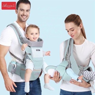 Địu trợ lực có đỡ đầu, chống gùi đa năng cho bé từ sơ sinh đến 36 tháng