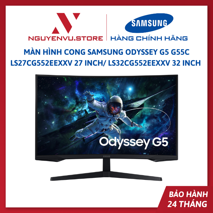 Màn Hình Cong Samsung Odyssey G5 G55C LS27CG552EEXXV 27 inch/ LS32CG552EEXXV 32 inch ( 2K QHD/VA/165Hz/1ms/1000R ) - Hàn