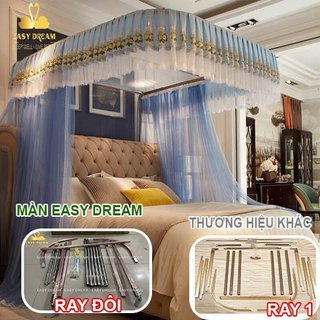 Mùng màn khung đẹp BẢN NÂNG CẤP 2024 không khoan tường chính hãng EASY DREAM ,chống muỗi trang trí phòng ngủ