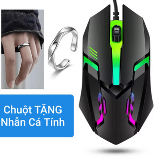 Chuột máy tính LED RGB có dây đèn led đổi màu cực đẹp, chuột gaming chơi game