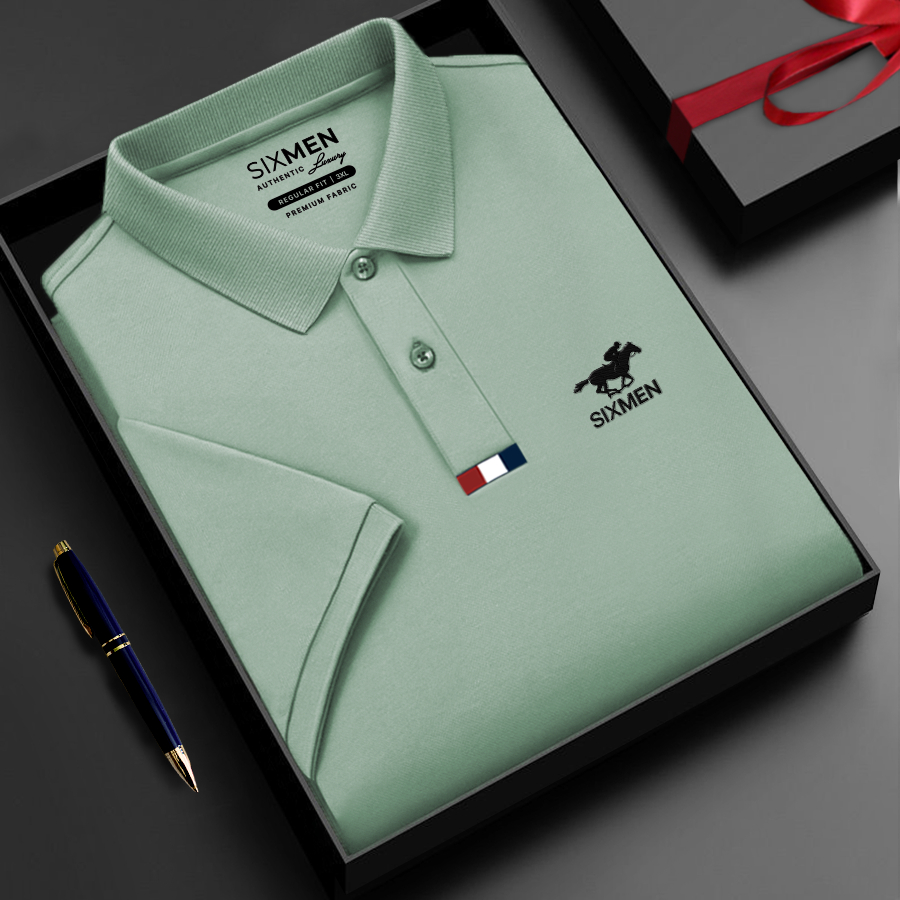 Áo Polo nam cao cấp cổ bẻ  10 màu Polo ITALY HORSE SIXMEN vải cá sấu cotton CVC Thoáng mát