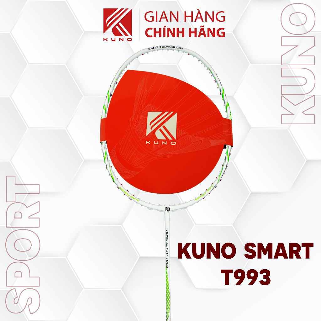 Vợt Cầu Lông Kuno Smart T993 - 4U Thiên Công, Chống Xoắn, Chống Rung, Căng Sẵn 11kg