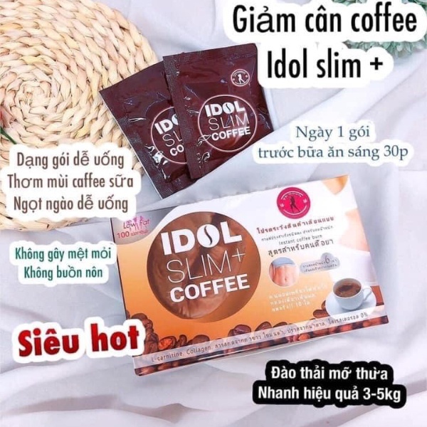 Mã INBAU252 giảm 25K đơn 149K Cà Phê Giảm Cân Idol Slim x2 Coffee Thái Lan