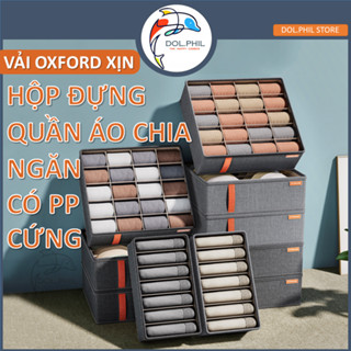  Hộp Đựng Quần Áo Hộp Đựng Tất Dol.phil Store Túi Đựng Quần Áo Chia Nhiều Ngăn Màu Trơn Thanh Lịch Có Lớp Pp Cứng Dày 