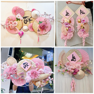 Giấy mỹ thuật A0 gấp quạt làm hoa backdrop, hoa khổng lồ màu hồng