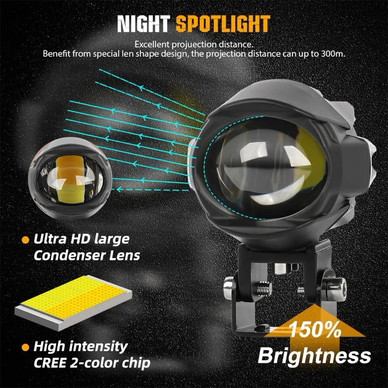 Đèn trợ sáng bi led US15 60w siêu sáng chống nước