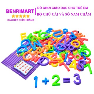 Chữ cái nam châm túi nam châm bộ chữ và số cho bé làm quen với chữ cái và số