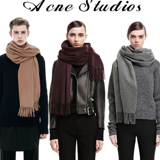Khăn Choàng Cổ Nữ ACNE Studios len dày cao cấp