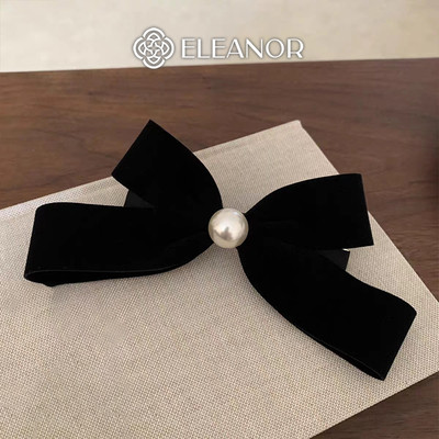 Kẹp tóc nữ Eleanor Accessories hình nơ ngọc trai nhân tạo kẹp tóc nơ tiểu thư phụ kiện tóc 7020