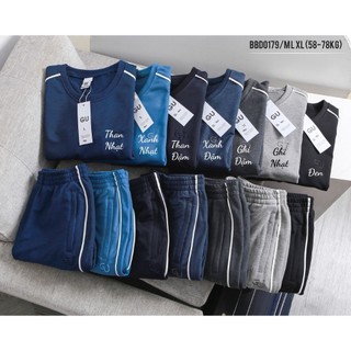 BỘ NỈ NAM DA CÁ HM (HÀNG VNXK Có sz to - 90kg)